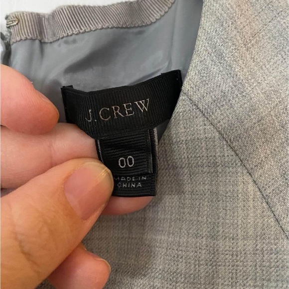 J.Crew Suiting 100% wool lined grey short-sleeve sheath dress workwear - Picture 7 of 8